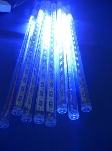 Światła LED meteory 50 cm 230V SMD NIEBIESKIE