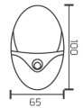 Led-Byt.pl lampka nocna LED 1W 230V ciepła 2700K 20lm wymiary.png