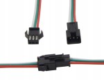 Konektor złączka 3-pin JST SM CCT do taśm LED męska żeńska KOMPLET