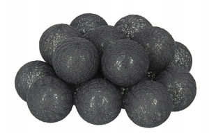 Lampki cotton balls na baterie świecące kule 20 LED 3m Szare