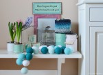 Lampki cotton ball świecące kule na baterie 10 LED 1,2m GŁĘBIA OCEANU