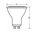 Led-Byt.pl Żarówka LED Halogen 6,9W 80W GU10 120s Osram wymiary.png