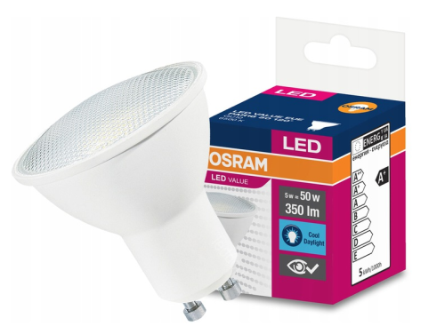 Led-Byt.pl Żarówka LED Halogen 5W 50W GU10 120s Osram cool white.png