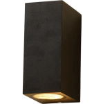 Lampa kinkiet ogrodowy zewnętrzny 2x GU10 czarny prostokątny