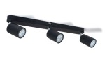 Lampa Kinkiet Oprawa  halogenowa ścienno-sufitowa GU10 potrójna czarna 