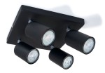 Lampa Kinkiet Oprawa  halogenowa ścienno-sufitowa GU10 poczwórna czarna 