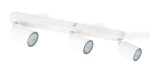 Lampa Kinkiet Oprawa  halogenowa ścienno-sufitowa GU10 potrójna biała