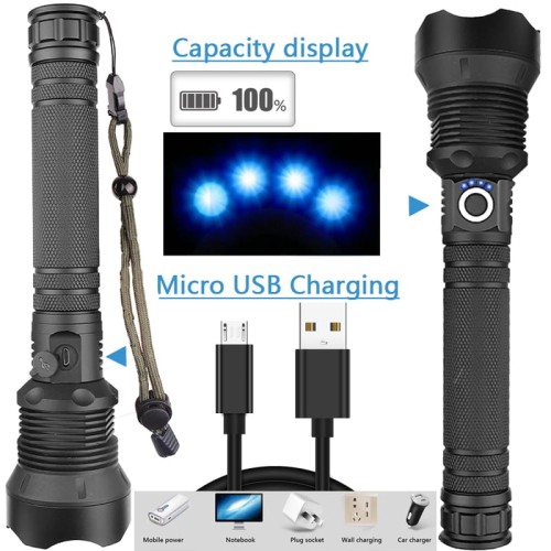 Led-Byt.pl latarka led CREE XH-P70 XHP70.2 XH-P70.2 5000lm zoom 3 tryby pracy USB 26650 18650 (5).jpg