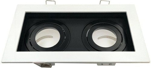 Led-Byt.pl oprawa geminus kwadratowa ruchoma wpuszczana GU10 MR16 halogen led biało czarna podwójna.jpg