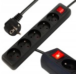 Listwa zasilająca 5 gniazd przedłużacz 5m.  z włącznikiem