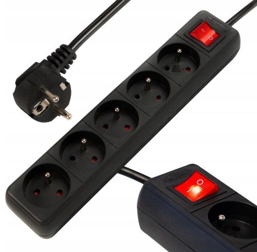 Led-Byt.pl przedłużacz listwa zasilająca 230V 3m 5m gniazdka z włącznikiem.JPG