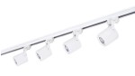 Szynoprzewód listwa szynowa + 4x lampa GU10 biała 2m KOMPLET
