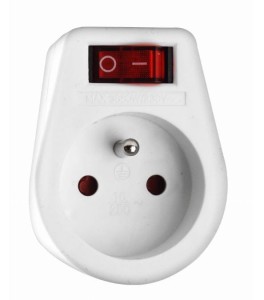 Wtyczka gniazdko prądowe z włącznikiem wyłącznikiem 230V 16A