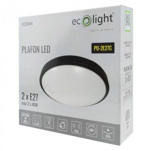 Plafon LED 24V AC/DC 20W 4000K natynkowy okrągły czarny
