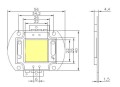 Led-Byt.pl Dioda LED full spectrum 20W 30W 50W 100W 45mil chip BRIDGELUX 230V Cool White Warm Neutral 4500K 6500K 3500K 10000K 15000K wymiary.jpg