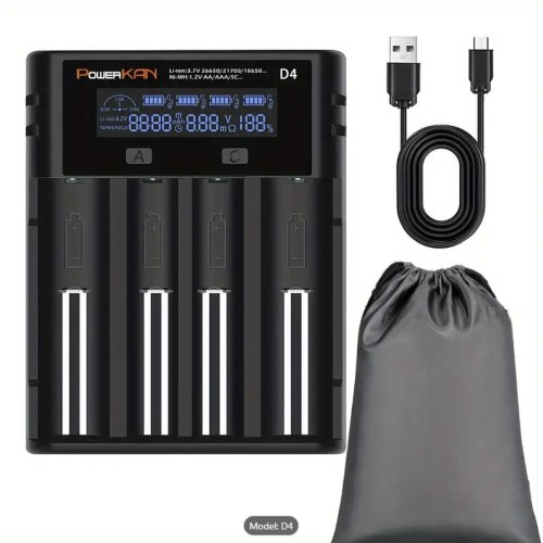 Led-Byt.pl ładowarka procesorowa D4 czterokanałowa 21700 18650 26650 AA AAA LCD USB  (1).JPG