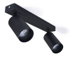 Lampa Kinkiet Oprawa  halogenowa ścienno-sufitowa GU10 podwójna czarna 
