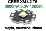 Dioda CREE XM-L2 T6 Cool/Neutral/Warm White 10W biała