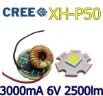 Dioda CREE XH-P50 19W 6V PCB 20/16mm Cool/Warm White + DRIVER biała