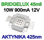 Dioda 10W UV Aktynika 425nm niebieska