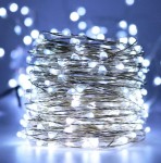 Lampki choinkowe na baterie 20 LED na drucie ZIMNE