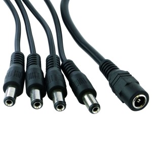 Rozgałęźnik DC 2,1 x 5,5 1x gniazdo 4x wtyczka