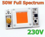 Dioda LED 50W FULL SPECTRUM 380-840nm BRIDGELUX 45mil 230V pełne widmo
