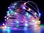 Lampki choinkowe na baterie 100 LED na drucie MULTIKOLOR